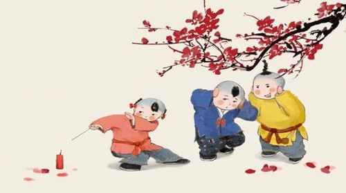 习俗三:放鞭炮